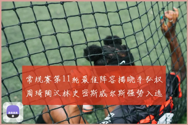 常规赛第11轮最佳阵容揭晓李弘权周琦陶汉林史密斯威尔斯强势入选